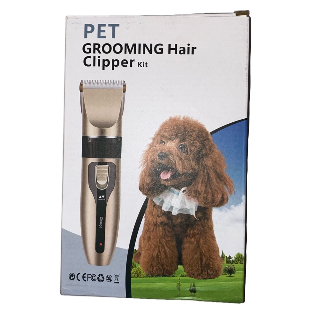 Professional Rechargeable Cordless Pet Grooming Hair Clipper Kit, Gold